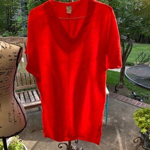 100% LINEN CHICOS, SIZE 1, RED,  Excellent condition